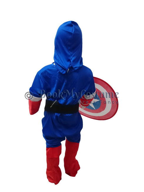 American Superhero Fancy Dress Costume for Kids - Imported